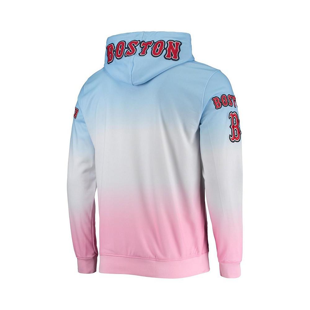 Men's Blue, Pink Boston Red Sox Ombre Pullover Hoodie商品第4张图片规格展示