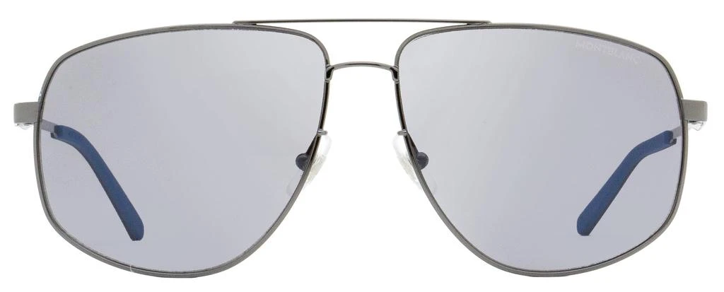 商品MontBlanc|Montblanc Men's Navigator Sunglasses Ruthenium/Black/Blue 60mm,价格¥1172,第2张图片详细描述