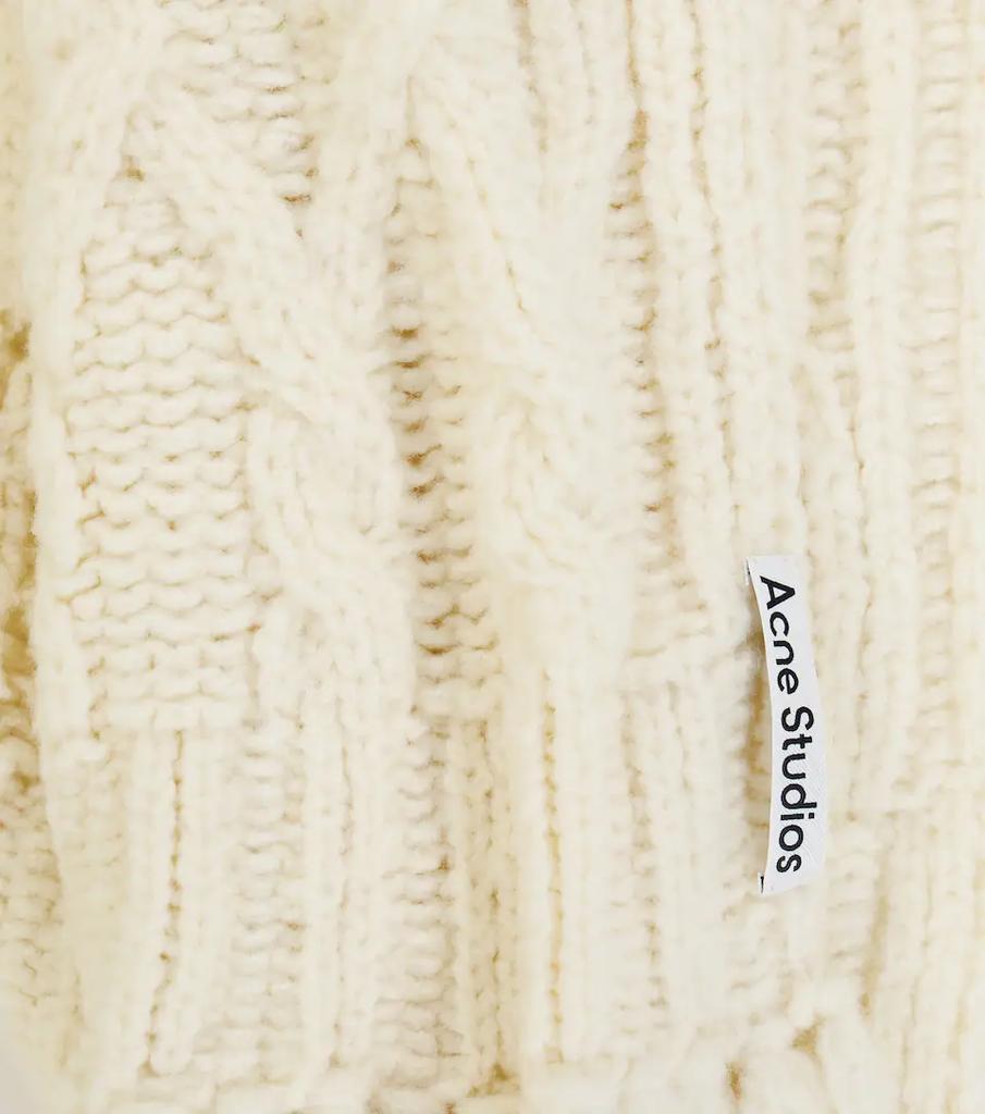 商品Acne Studios|Cable-knit wool-blend scarf,价格¥2191,第7张图片详细描述