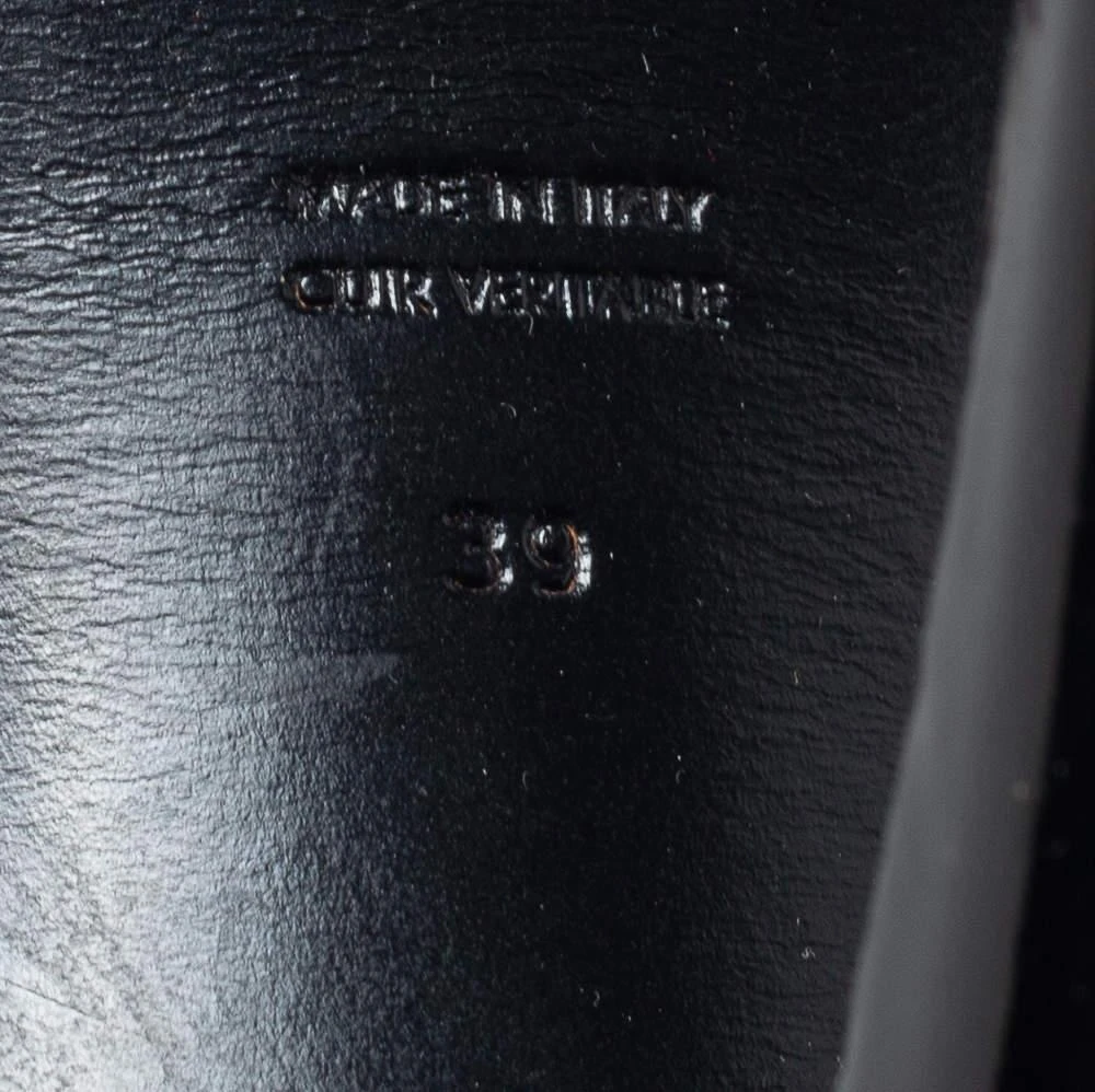 Saint Laurent Brown/Black Calf Hair Tribute Ankle Strap Sandals Size 39 商品