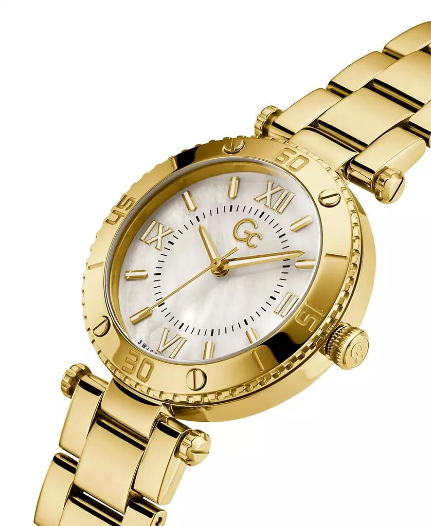 商品GUESS|Gc Muse Women's Swiss Gold-Tone Stainless Steel Bracelet Watch 34mm,价格¥2823,第4张图片详细描述