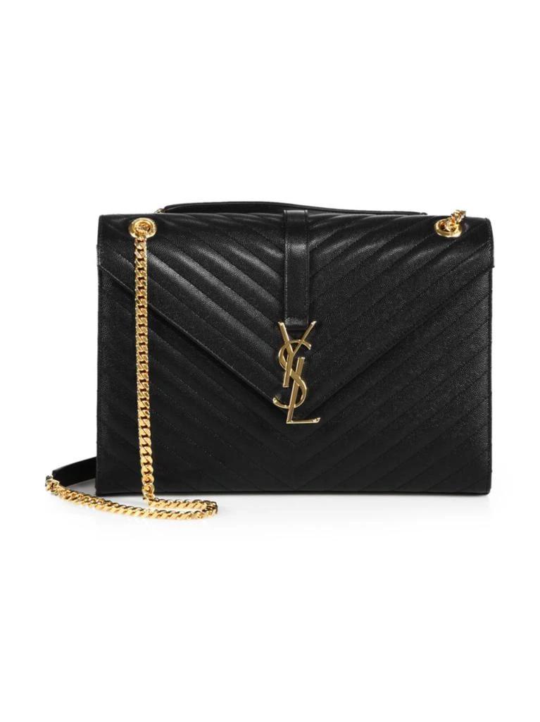 商品Yves Saint Laurent|Monogram Matelasse Leather 大号链条包,价格¥19408,第1张图片