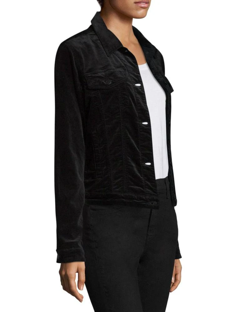 商品J Brand|Velvet Slim Cotton Cropped Jacket,价格¥1218,第3张图片详细描述