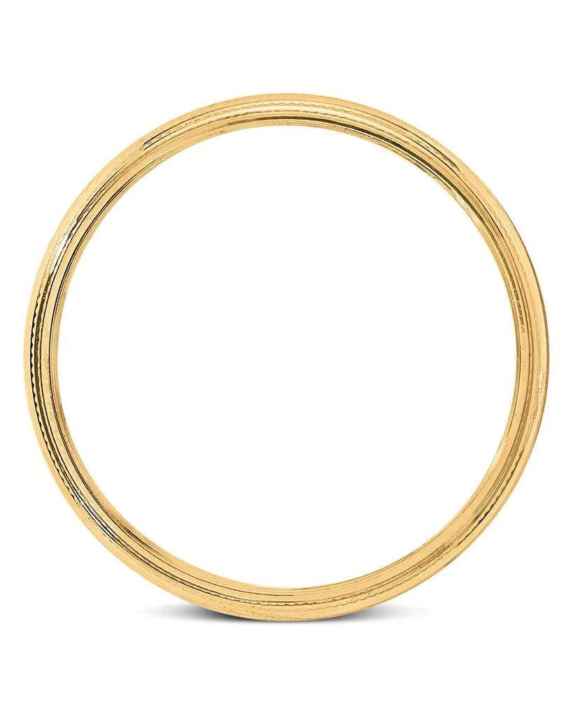 Men's 4mm Milgrain Half Round Wedding Band 14K Yellow Gold - Exclusive 商品