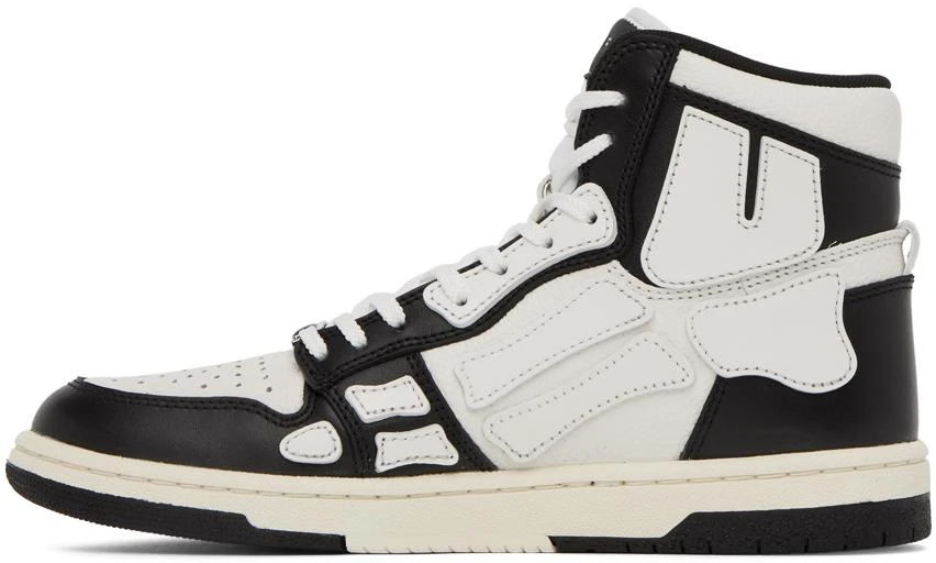 商品AMIRI|Black & White Skel Hi Sneakers,价格¥2019,第3张图片详细描述
