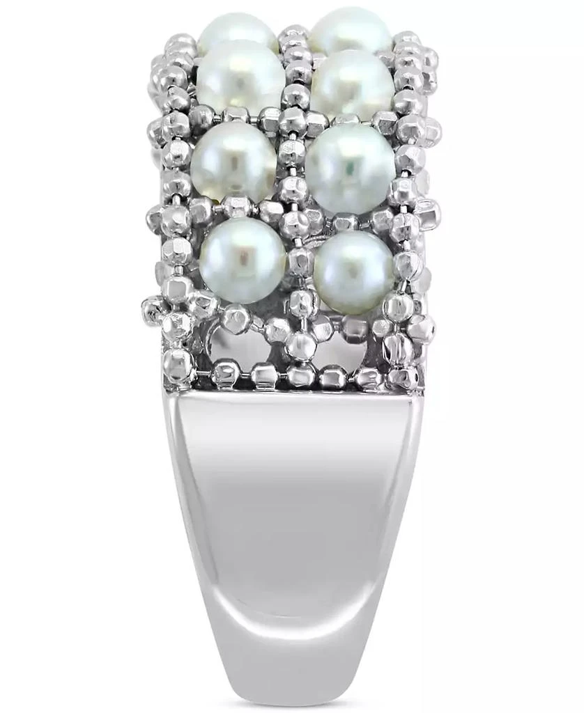 商品Effy|EFFY® Cultured Freshwater Pearl (3-1/2mm) Cluster Ring in Sterling Silver,价格¥4863,第4张图片详细描述