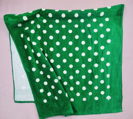 KATE SPADE DOT STAMP GREEN MULTI BEACH TOWEL 商品