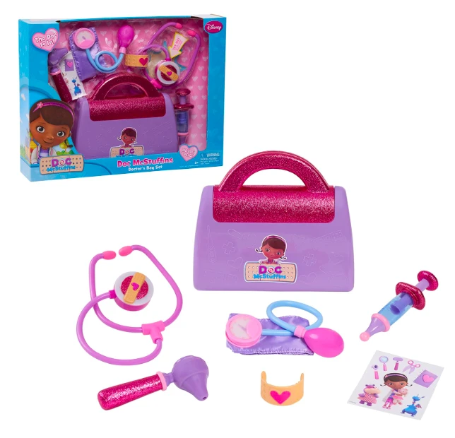 商品Disney|Disney Junior Doc McStuffins Doctor's Bag and Accessories, Dress Up and Pretend Play, Kids Toys for Ages 3 Up, Amazon Exclusive by Just Play,价格¥148,第1张图片