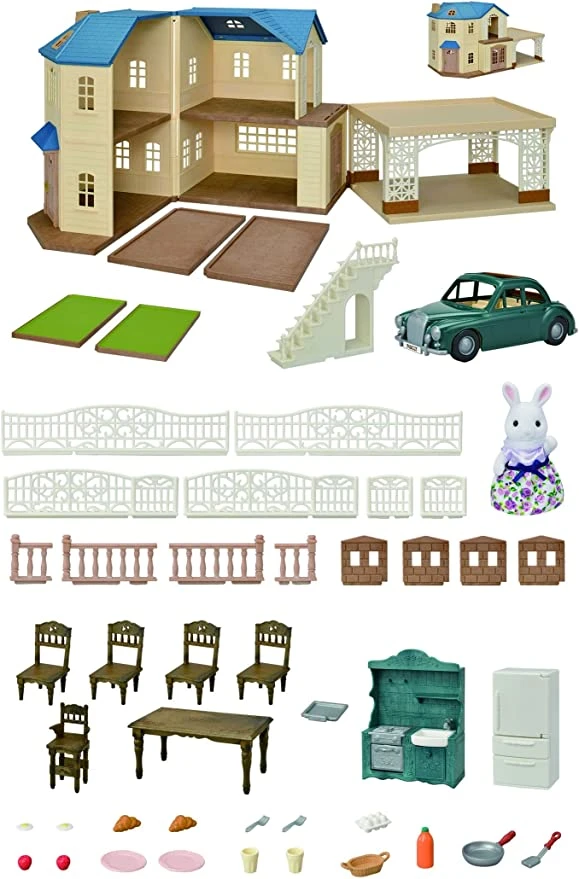 娃娃屋 Calico Critters Large House with Carport Gift Set  商品