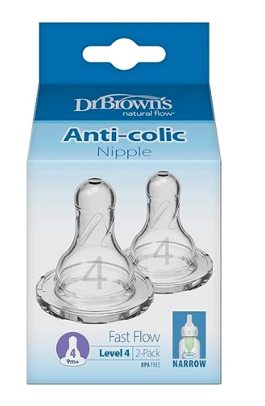 商品Dr. Brown's|Dr. Brown's Original Nipple, Level 4 (9m+), 2 Count,价格¥27,第1张图片