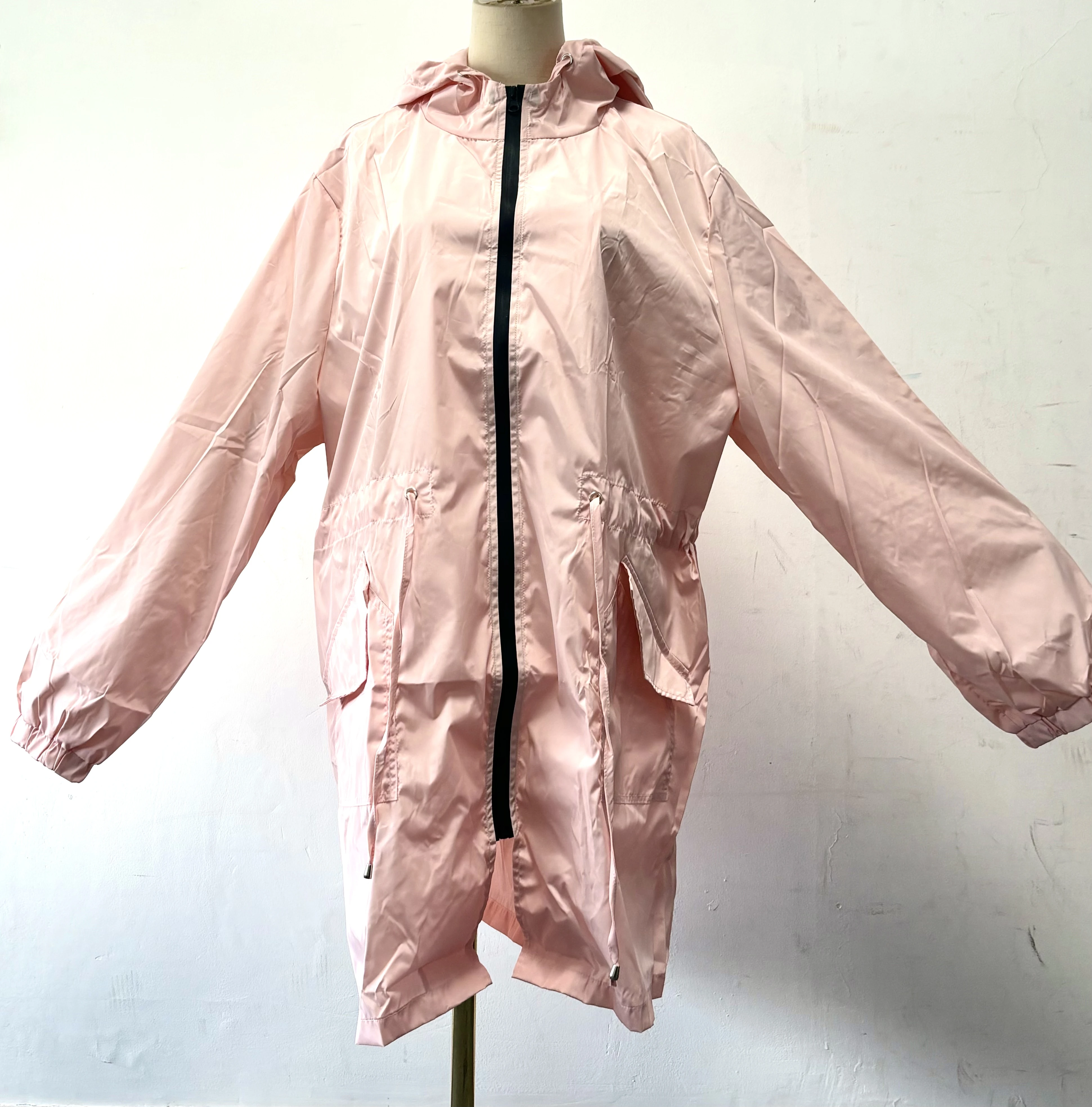 商品[国内直发] 【22码】INVOLAND Women's Rain Jacket Plus SizeLong Raincoat Lightweight HoodedWindbreaker Water,价格¥62,第1张图片