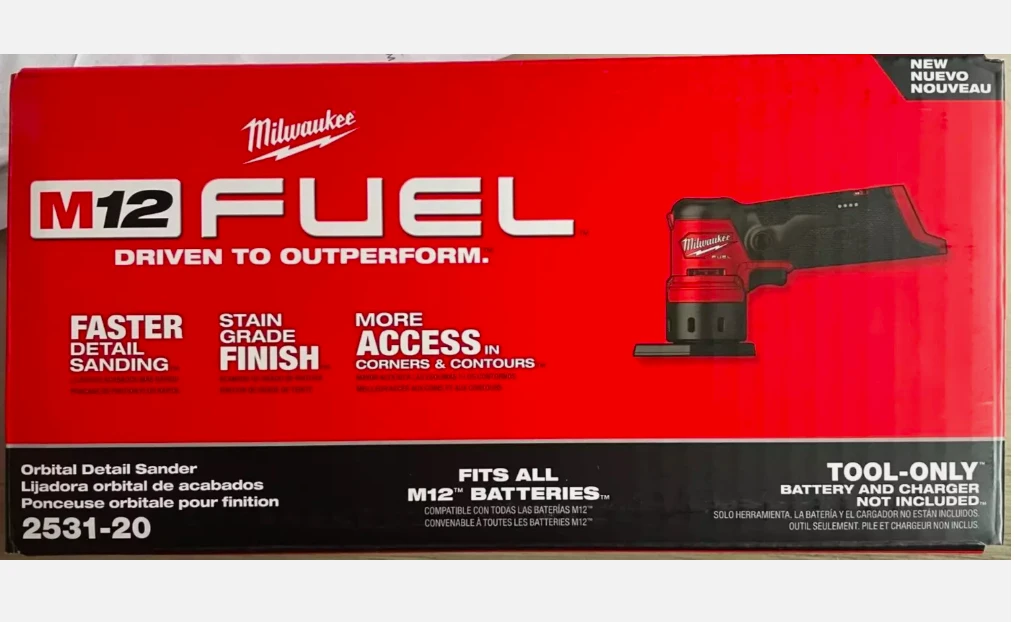 商品BEYOND|Milwaukee 2531-20 Fuel Brushless Orbital Detail Sander M12 volt New in Box,价格¥938,第1张图片