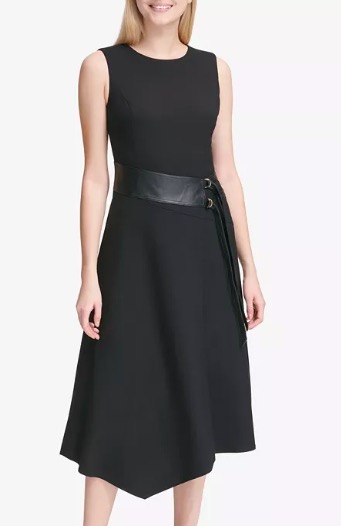 Calvin Klein | 【10码】A-Line Midi Sleeveless Scuba Crepe Dress 430.81元 商品图片