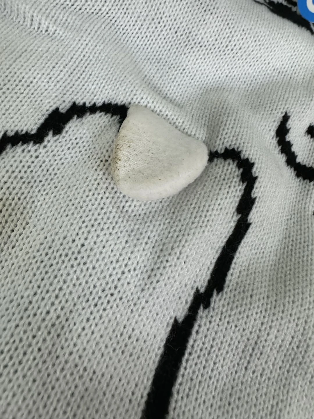 【破损/脏污/中指无法动】黑色长袖圆领毛衣针织衫(会动的中指) 商品