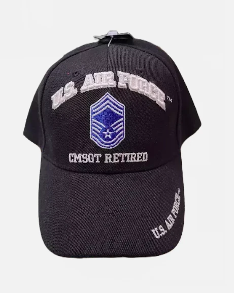 商品BEYOND|US Air Force CMSGT Retired Hat USAF Chief Master Sergeant E-9 Ball Cap Adjust.,价格¥149,第1张图片