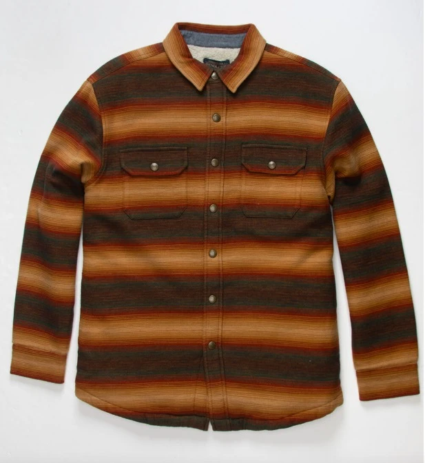 商品[国内直发] Pendleton|PENDLETON Stripe Sherpa-Lined Mens Shirt Jacket,价格¥700,第1张图片