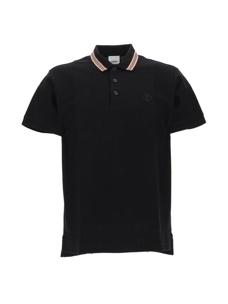 商品Burberry|Burberry Stripe-Detailed Short Sleeved Polo Shirt,价格¥2602-¥2775,第1张图片