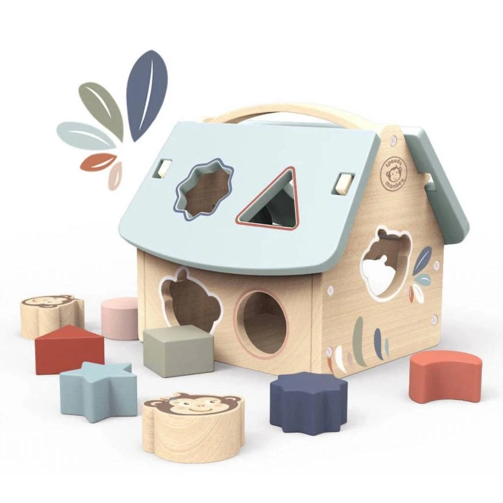 商品Speedy Monkey|House Shape Sorter In Multi,价格¥231,第1张图片