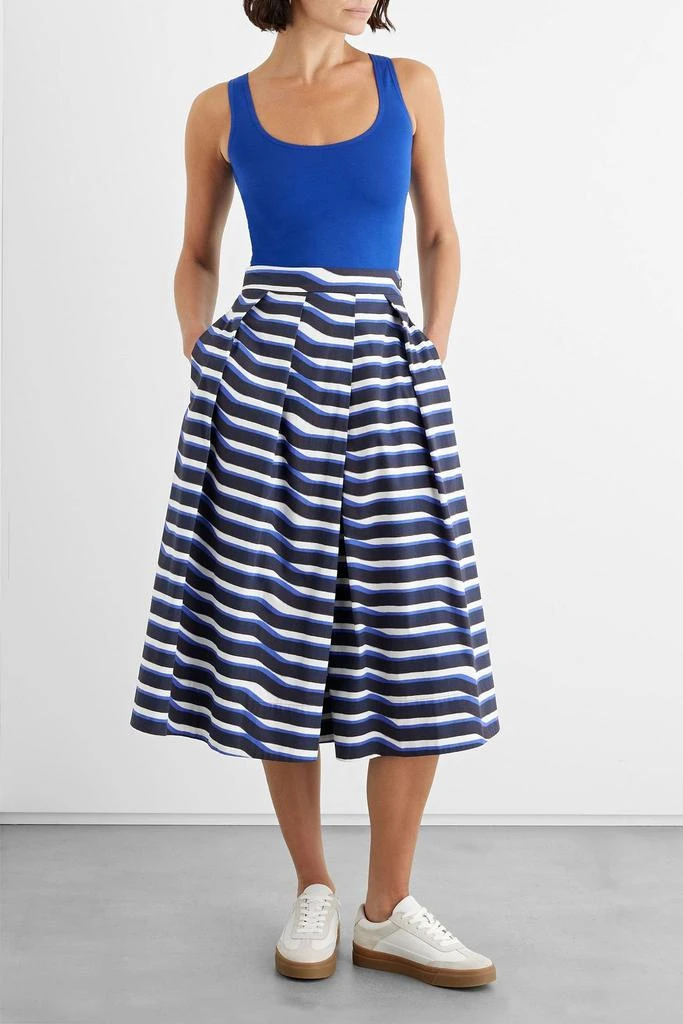 商品IRIS & INK|Moriam striped cotton-poplin midi skirt,价格¥766,第2张图片详细描述