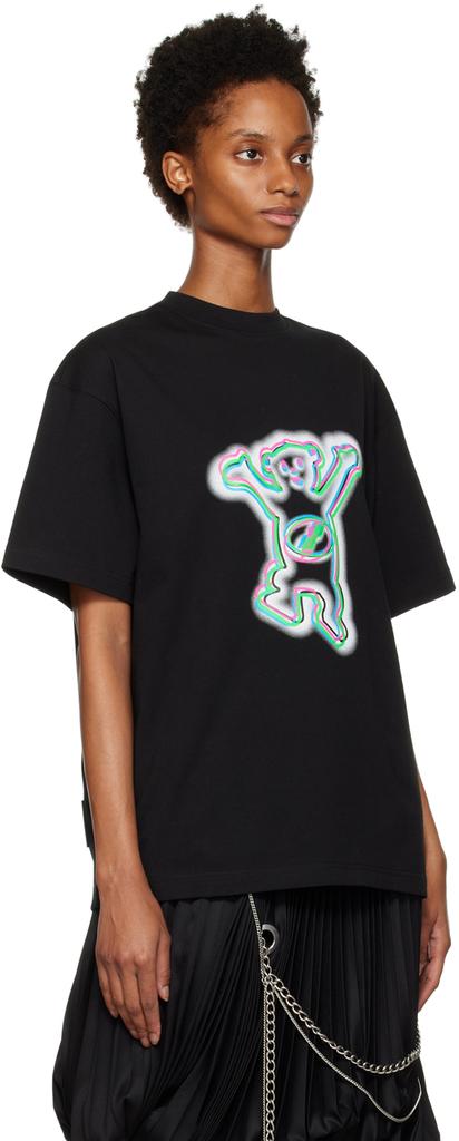 Black Colorful Teddy T-Shirt商品第2张图片规格展示