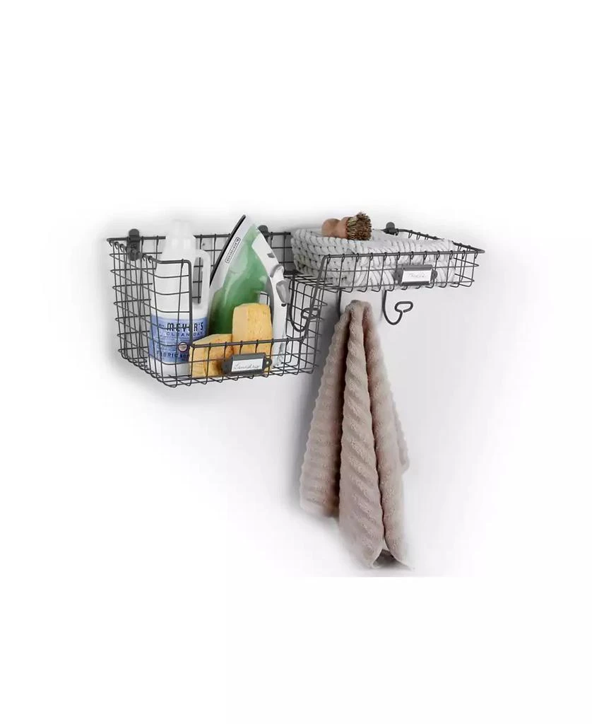 商品Spectrum|Vintage-like Living Wall Mount Basket Station, Large,价格¥283,第3张图片详细描述