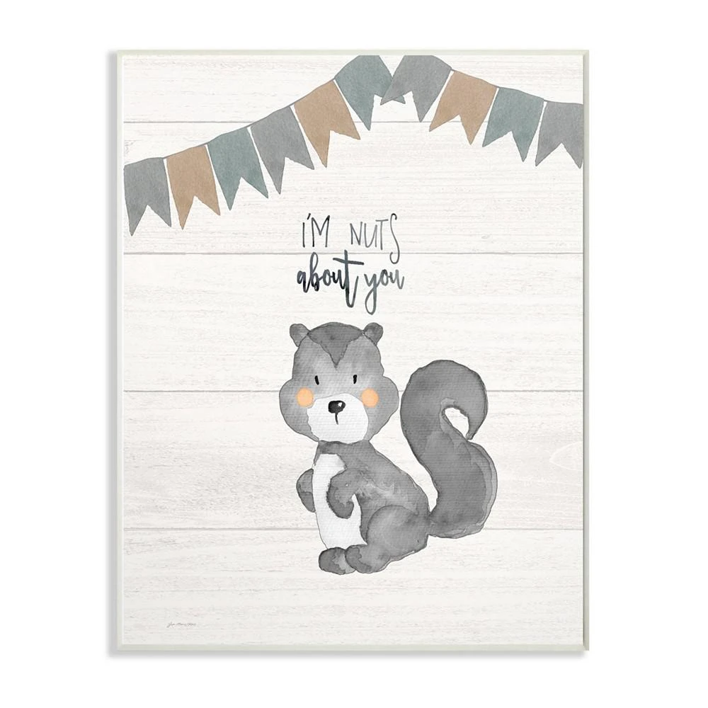 商品Stupell Industries|I'M Nuts About You Squirrel Wall Plaque Art, 12.5" x 18.5",价格¥373,第1张图片