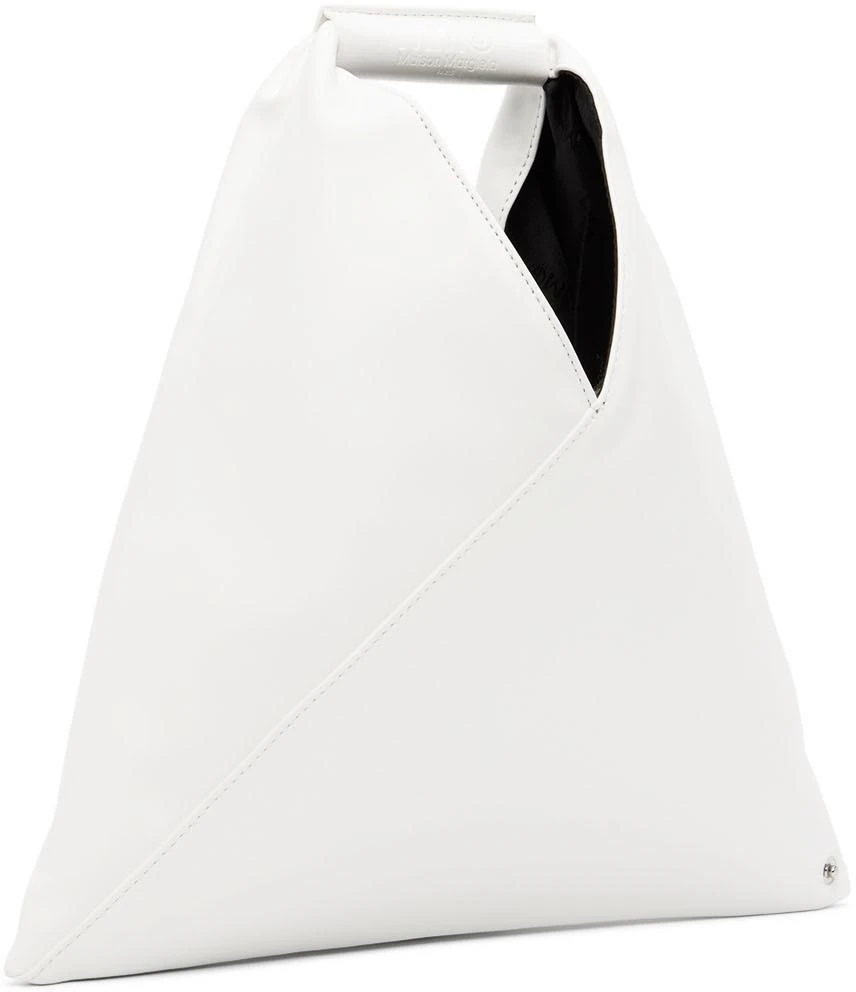 商品MAISON MARGIELA|White Faux-Leather Mini Triangle Tote,价格¥1162,第2张图片详细描述