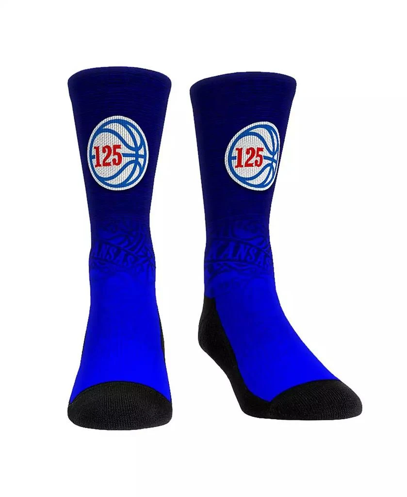 商品Rock 'Em|Big Boys and Girls Socks Kansas Jayhawks 125th Season Lines Basketball Crew Socks,价格¥136,第1张图片