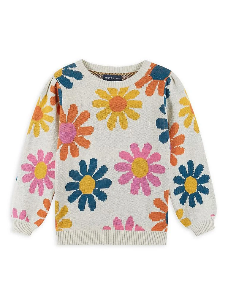 商品Andy & Evan|Baby's, Little Girl's & Girl's Flower Sweater & Leggings Two-Piece Set,价格¥360,第3张图片详细描述