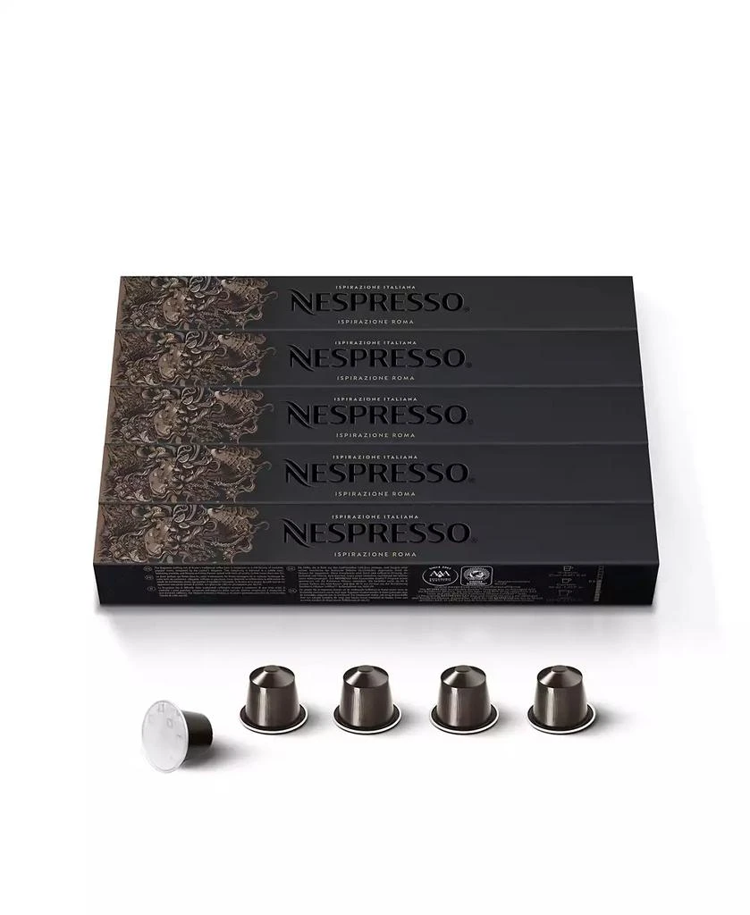商品Nespresso|Capsules OriginalLine, Roma, Medium Roast Espresso Coffee, 50-Count Espresso Pods,价格¥334,第1张图片
