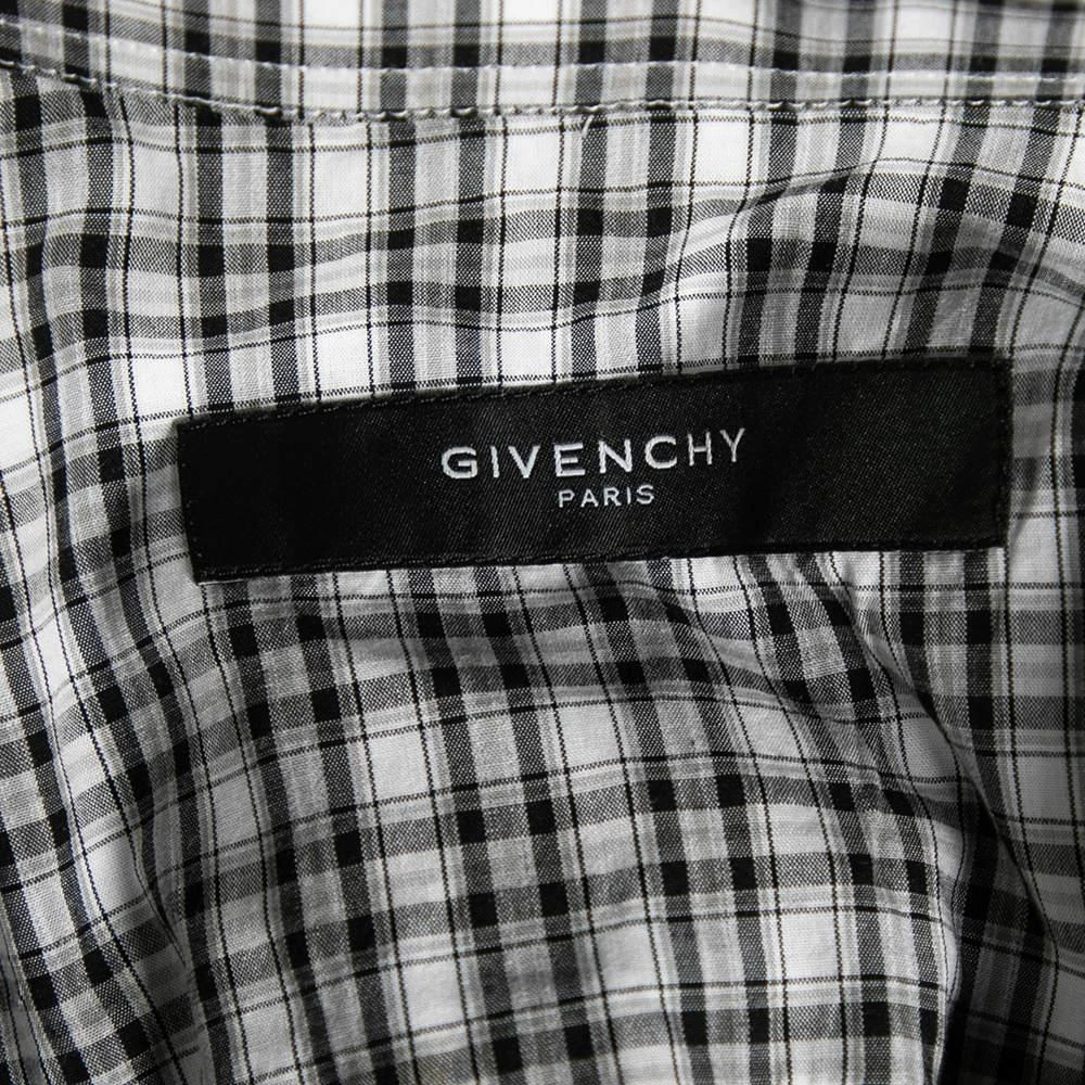 商品[二手商品] Givenchy|Givenchy Monochrome Checkered Cotton Button Front Shirt L,价格¥1063,第5张图片详细描述