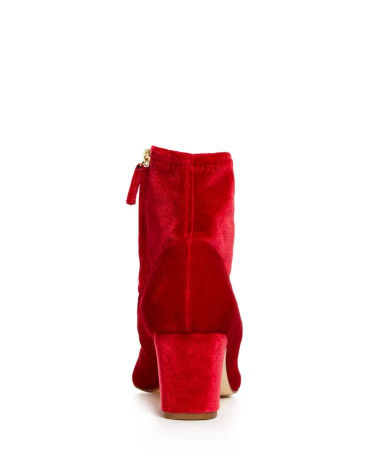 商品Rupert Sanderson|Rupert Sanderson Women's Fernie Stretch Velvet Block Heel Booties - 100% Exclusive ,价格¥5199,第4张图片详细描述