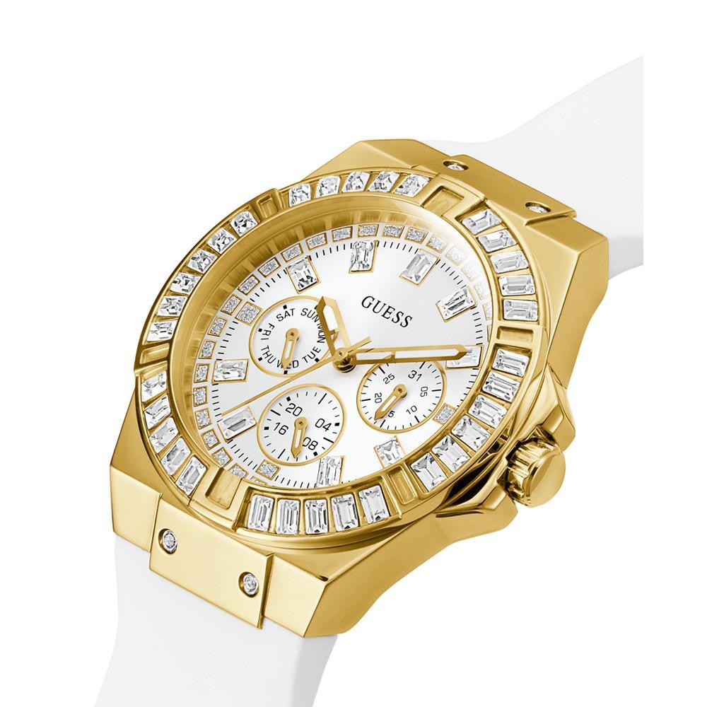 商品GUESS|Women's White Silicone Strap Watch 39mm,价格¥1077,第5张图片详细描述