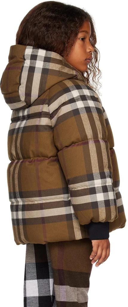 商品Burberry|Kids Brown Check Reversible Down Jacket,价格¥7650,第3张图片详细描述