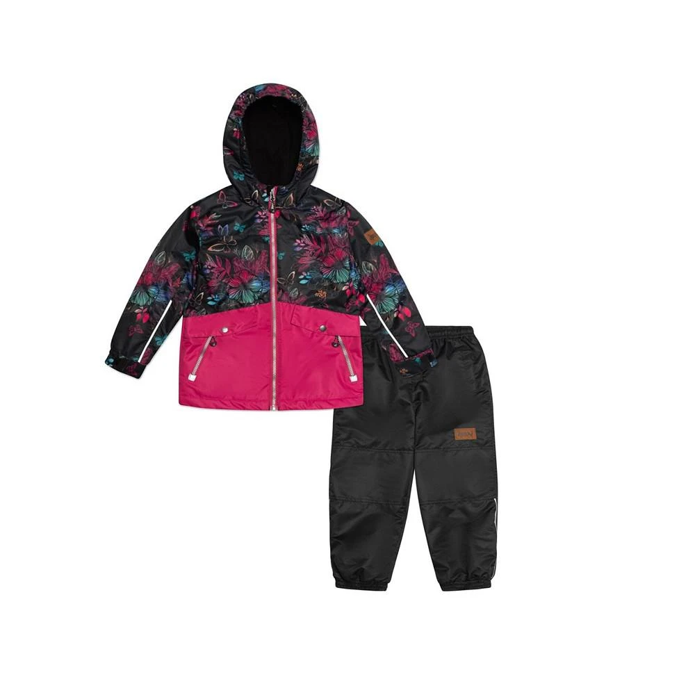 商品Deux par Deux|Girl Printed Two Piece Spring Rain Set Black Butterflies & Fuchsia Pink - Toddler|Child,价格¥391,第1张图片