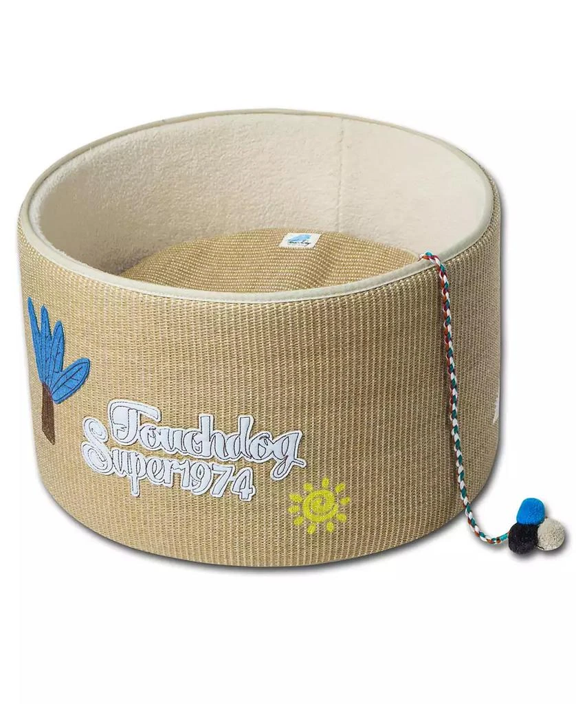 商品Touchcat|'Claw-Ver Nest' Rounded Scratching Cat Bed with Teaser Toy,价格¥773,第1张图片