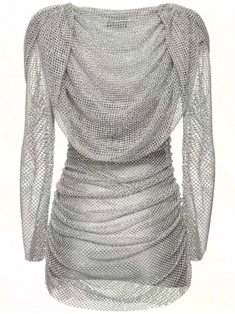Embroidered Mesh Mini Dress W/hood 商品