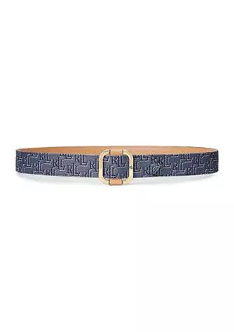商品Ralph Lauren|Monogram Jacquard Slide-Buckle Belt,价格¥412-¥589,第3张图片详细描述