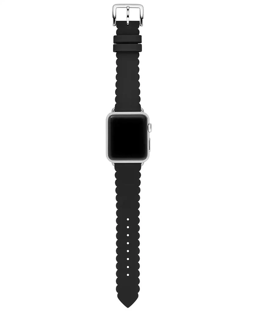 商品Kate Spade|Women's Black Silicone Scallop Apple Watch Strap,价格¥525,第2张图片详细描述