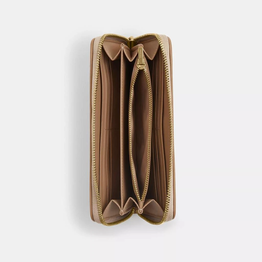 商品Coach|Long Zip Around Wallet With Signature Canvas,价格¥790,第2张图片详细描述