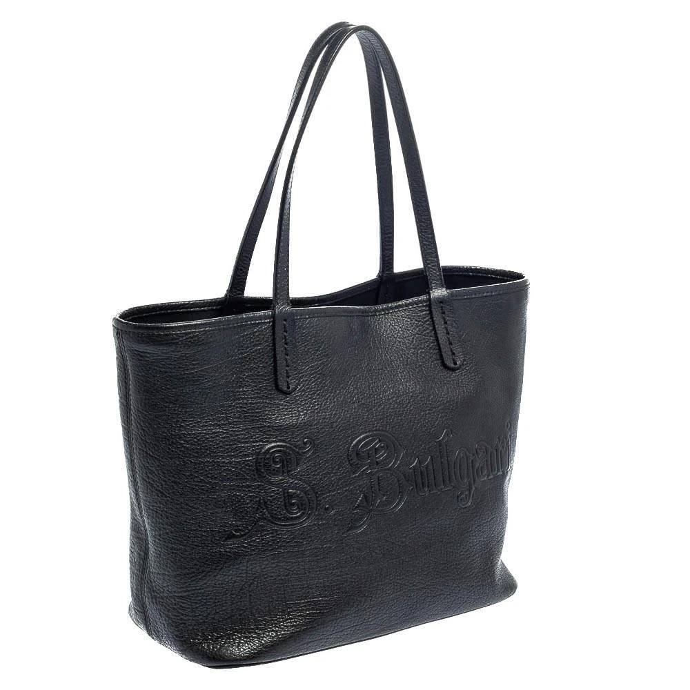 商品[二手商品] BVLGARI|Bvlgari Black Soft Leather Sotirio Tote,价格¥1220,第3张图片详细描述
