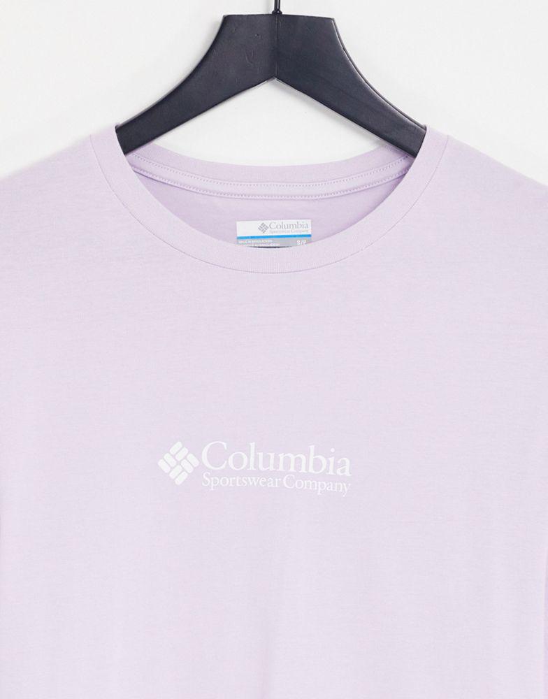 Columbia Hopedale back print long sleeve t-shirt in lilac Exclusive at ASOS商品第2张图片规格展示