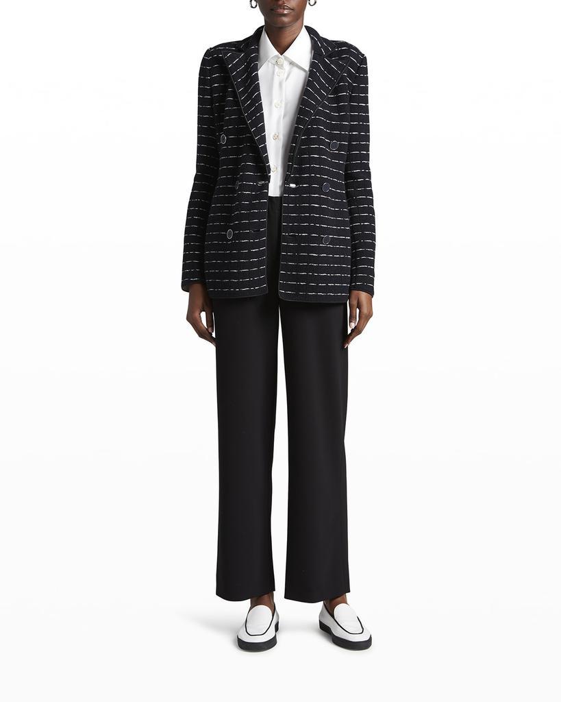 商品Giorgio Armani|Double-Breasted Jersey Jacquard Blazer Jacket,价格¥21422,第5张图片详细描述