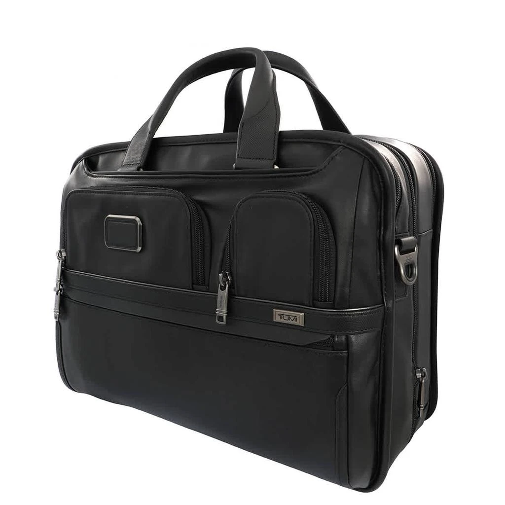 商品Tumi|Black Leather Alpha 3 Expandable Organizer Laptop Brief,价格¥2956,第2张图片详细描述