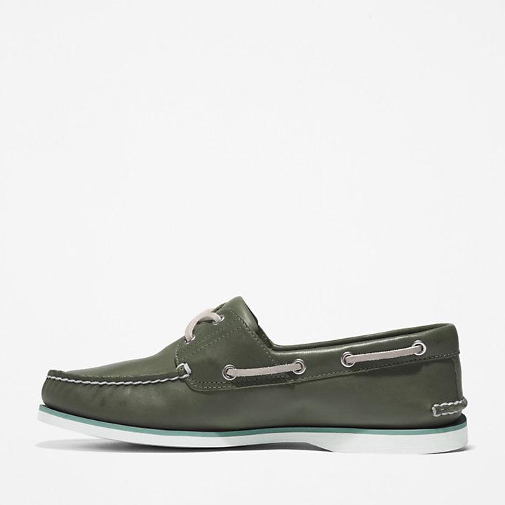 Timberland® 2-Eye Classic Boat Shoe for Men in Dark Green商品第6张图片规格展示