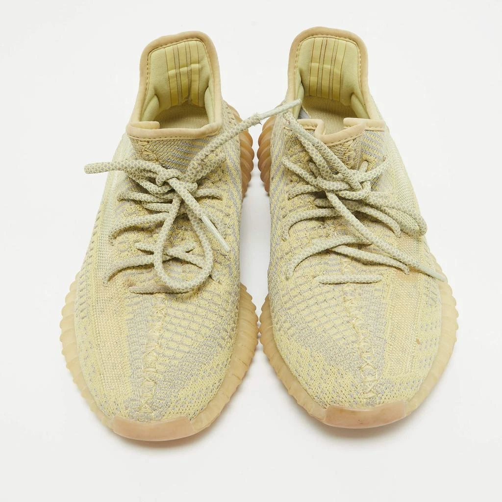 商品[二手商品] YEEZY|Yeezy x Adidas Grey/Yellow Knit Fabric Boost 350 V2 Antlia Sneakers 39 1/3,价格¥1065,第3张图片详细描述