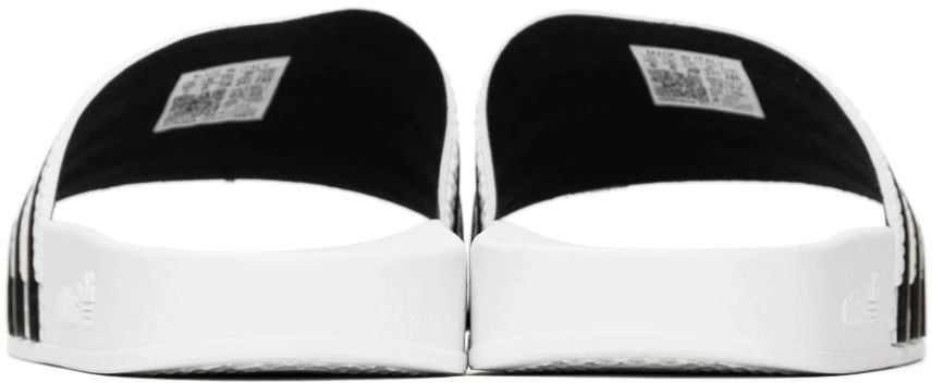 商品Adidas|White & Black Adilette Slides,价格¥225,第2张图片详细描述