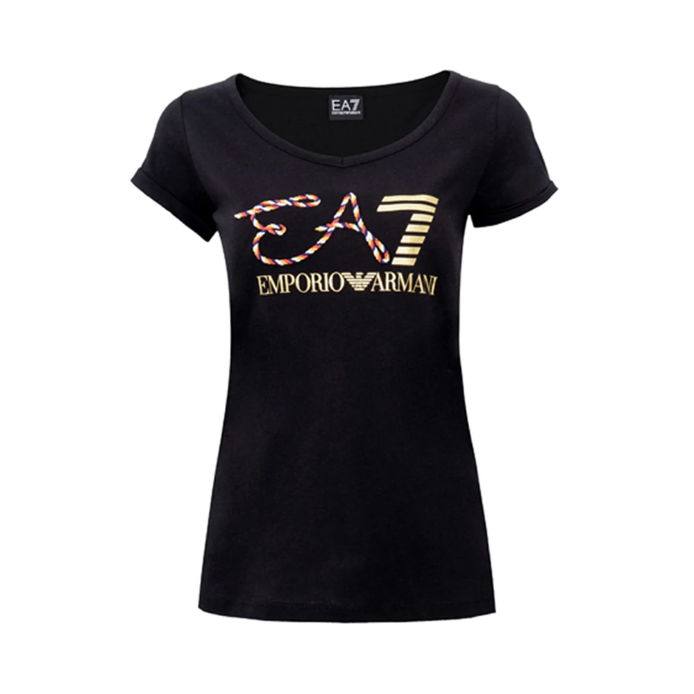 商品Emporio Armani|EMPORIO ARMANI 黑色女士T恤 3ZTT86-J52Z-1200,价格¥431,第1张图片