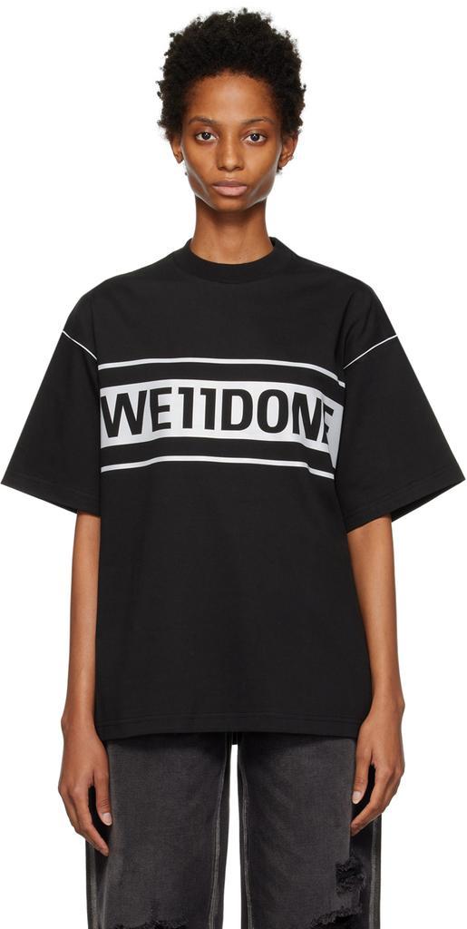 商品We11done|Black Reflective T-Shirt,价格¥778,第1张图片