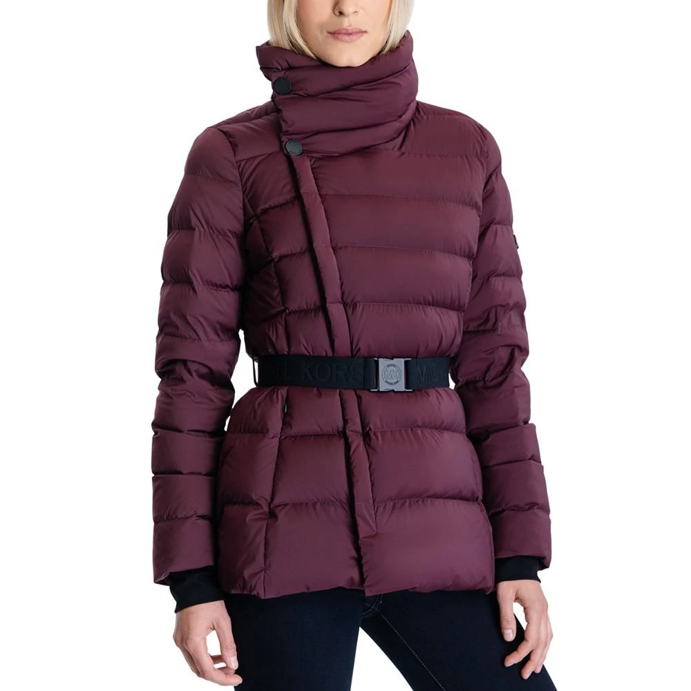 商品Michael Kors|Women's Asymmetric Belted Packable Down Puffer Coat,价格¥1312,第4张图片详细描述